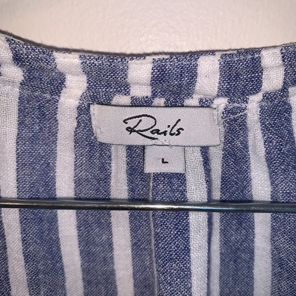 Rails Jasmine Parisian Blue Mini Linen Blend Dress L - Picture 6 of 16